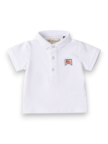 Roy Rogers Polo Mc Optical White - T-Shirt Bambino - Bianco
