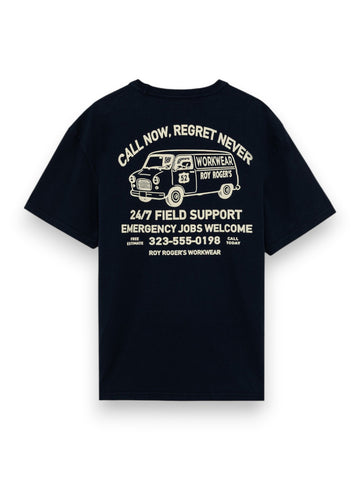 Roy Rogers T-Shirt Workwear Jersey Call Now - T-Shirt Uomo - Blu