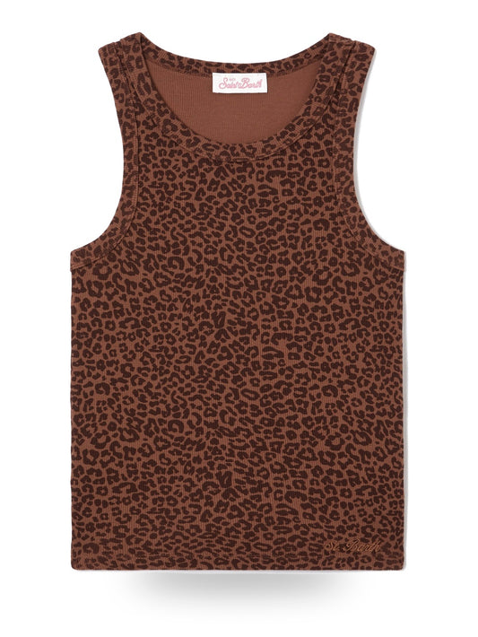 Saint Barth Ada Rib Sb Zebra Color 2021 Emb - T-Shirt Donna - Marrone