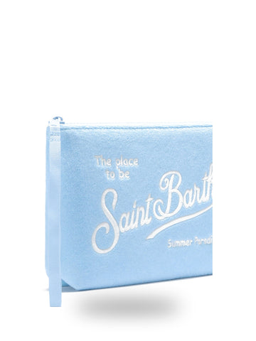Saint Barth Aline Sponge Terry Embossed - Borse Donna - Celeste