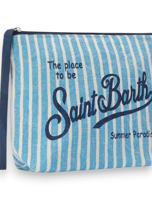 Pochette Donna - Celeste/bianco