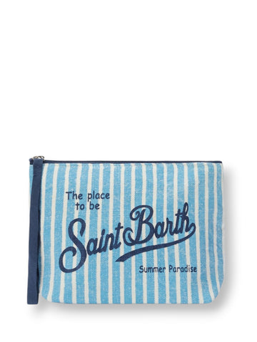 Pochette Donna - Celeste/bianco