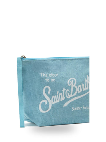 Saint Barth Aline Linen - Borse Donna - Celeste