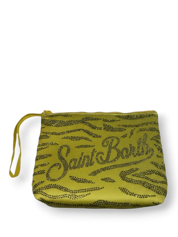 Saint Barth Aline Strass Strass Zebra 18 - Borse Donna - Verde