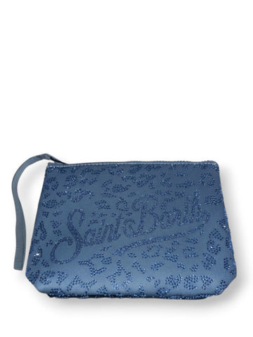 Saint Barth Aline Strass Strass Zebra 18 - Borse Donna - Blu
