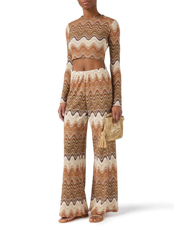 Saint Barth Amalia Rachel Sea Wave 18 - Pantaloni Donna - Multicolore