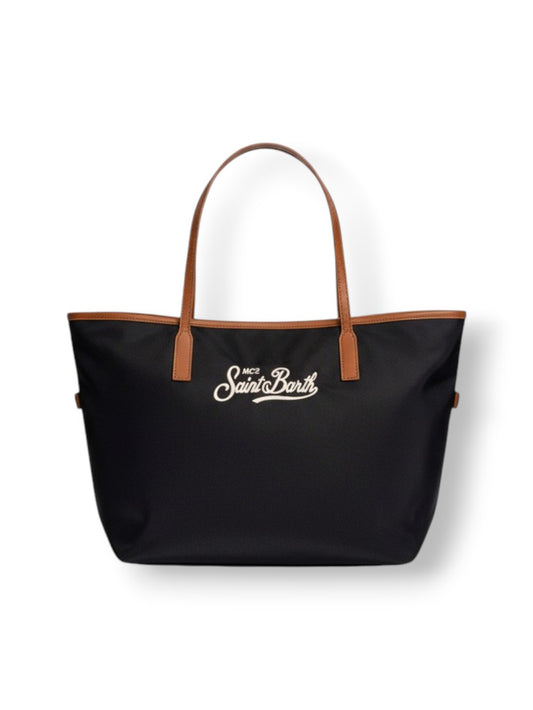 Saint Barth City Bag Nylon 0018 Emb - Borse Donna - Nero