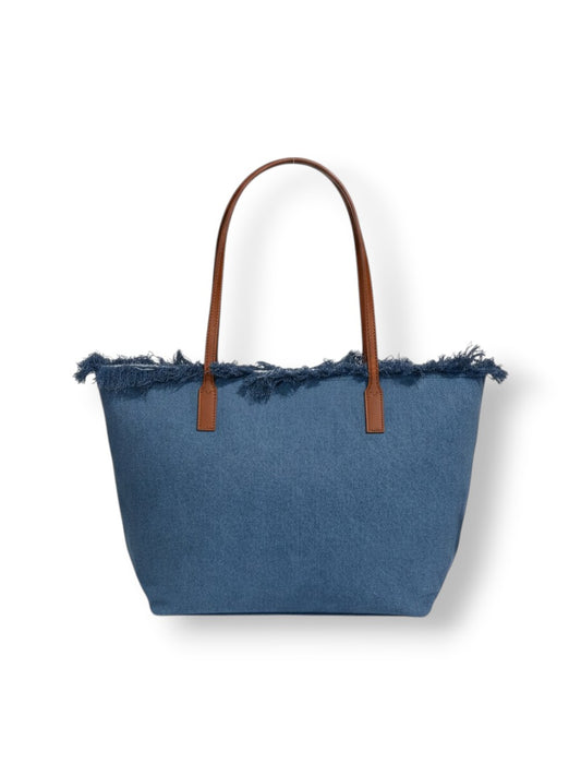 Saint Barth City Bag Fringe Hb Stripes 61 Emb - Borse Donna - Denim