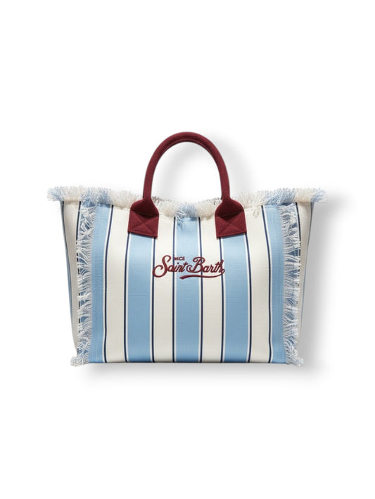 Saint Barth Colette Mimetic 5421 - Borsa Donna - Bianco/Celeste