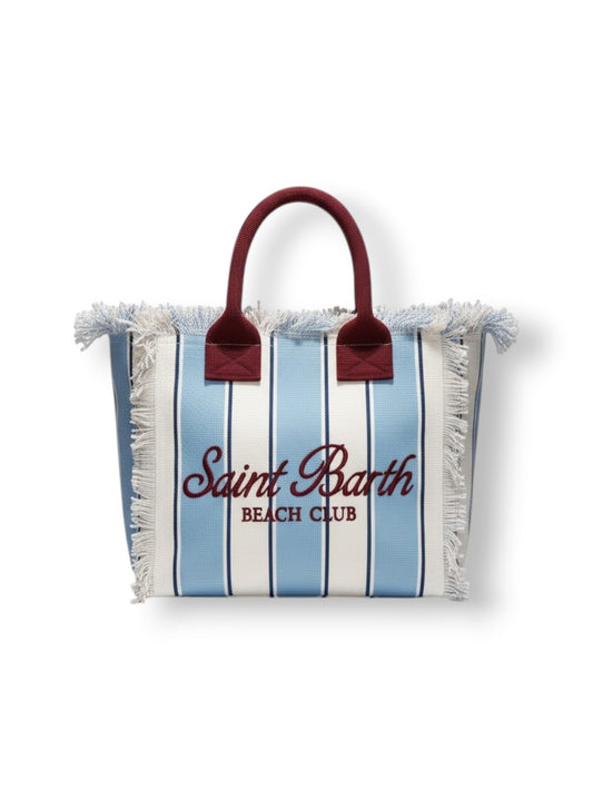 Saint Barth Colette Mimetic 5421 - Borsa Donna - Bianco/Celeste
