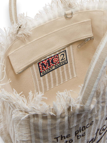 Saint Barth Colette Linen - Borse Donna - Beige/Bianco