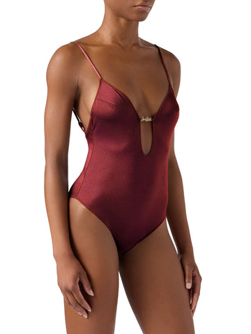 Saint Barth Crunchy Shiny Charms 45 - Costumi Donna - Bordeaux