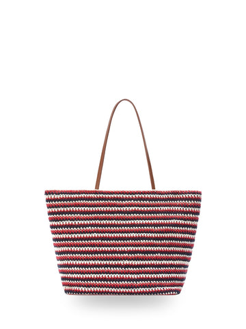 Saint Barth Crochet Tote Stripes Tris - Borse Donna - Multicolore