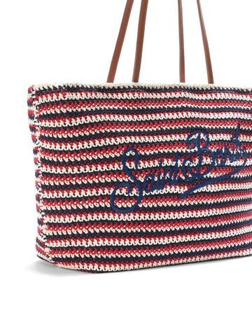 Saint Barth Crochet Tote Stripes Tris - Borse Donna - Multicolore
