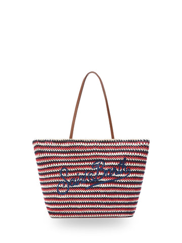 Saint Barth Crochet Tote Stripes Tris - Borse Donna - Multicolore