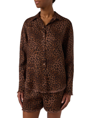 Saint Barth Cristal Cotton Voile Hindi - Camicie Donna - Leopardato