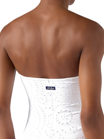 Saint Barth Khyra Sangallo Sunflower Embry 18 - Costumi Donna - Bianco