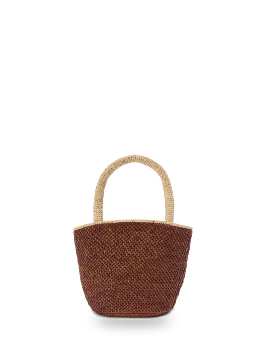 Saint Barth Marcy Raffia Emb - Borse Donna - Marrone