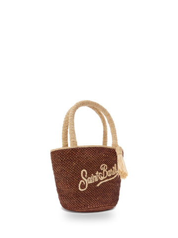 Saint Barth Marcy Raffia Emb - Borse Donna - Marrone