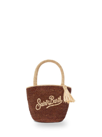 Saint Barth Marcy Raffia Emb - Borse Donna - Marrone