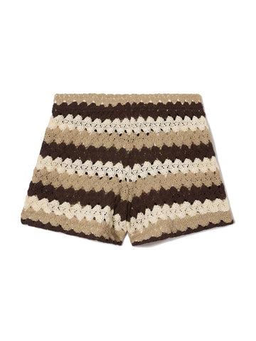 Saint Barth Meave Crochet Stripes Wave 1810 - Shorts Donna - Multicolore