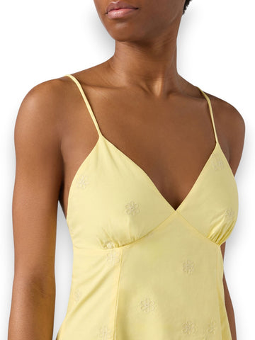Saint Barth Marge Cotton Flower 20 Emb - Abiti Donna - Giallo