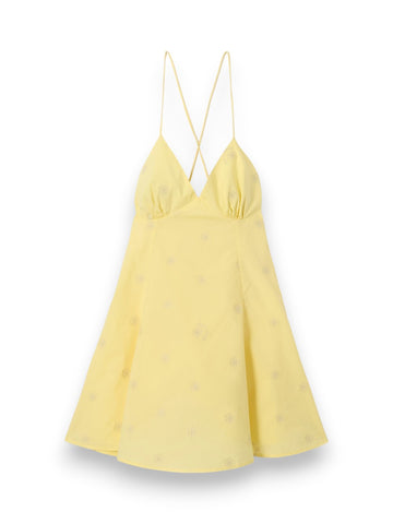 Saint Barth Marge Cotton Flower 20 Emb - Abiti Donna - Giallo