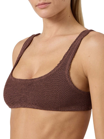 Saint Barth Naima W Crinkle Stripes Tiny 4501 - Costumi Donna - Marrone