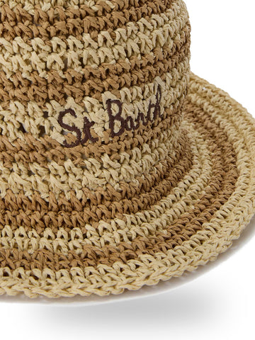 Saint Barth Polly W Straw Stripes Emb - Cappello Donna - Rafia