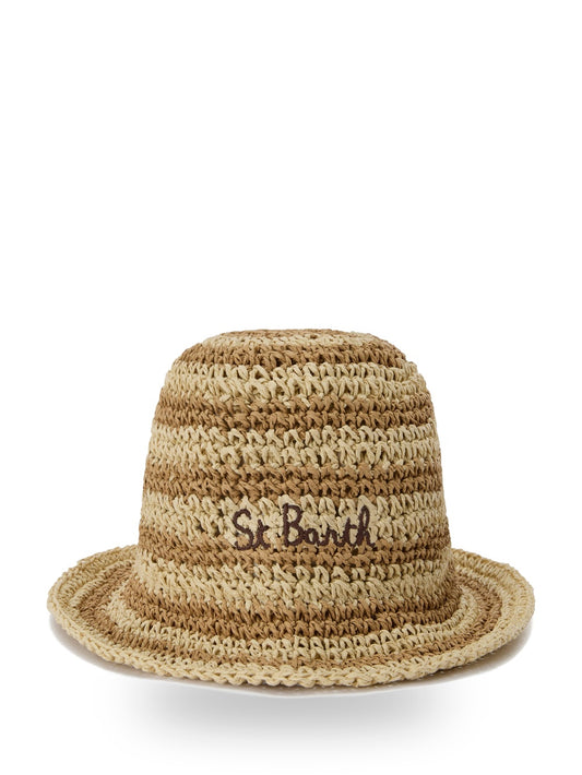 Saint Barth Polly W Straw Stripes Emb - Cappello Donna - Rafia