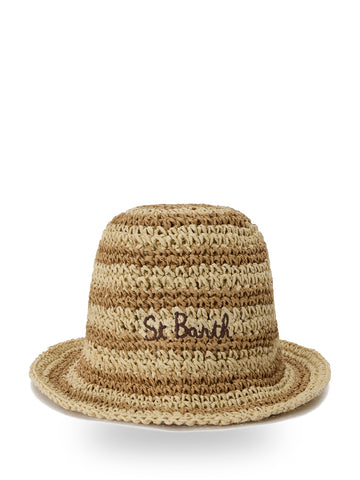 Saint Barth Polly W Straw Stripes Emb - Cappello Donna - Rafia
