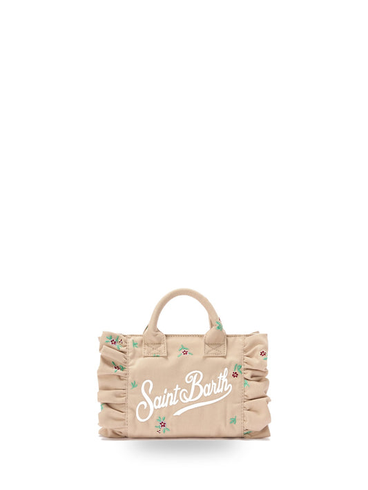 Saint Barth Vanity Mini Volant - Borse Donna - Beige