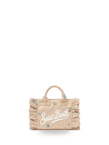 Saint Barth Vanity Mini Volant - Borse Donna - Beige