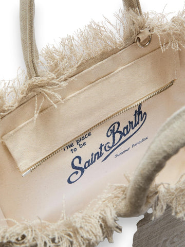 Saint Barth Vanity Linen Linen 11 Beige - Borse Donna - Tortora