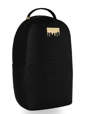 Sprayground Gold Drip Logo Dlxsv Backpack - Zaini Unisex - Nero/Oro