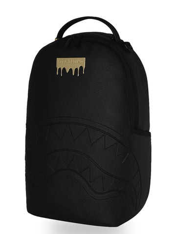 Sprayground Gold Drip Logo Dlxsv Backpack - Zaini Unisex - Nero/Oro