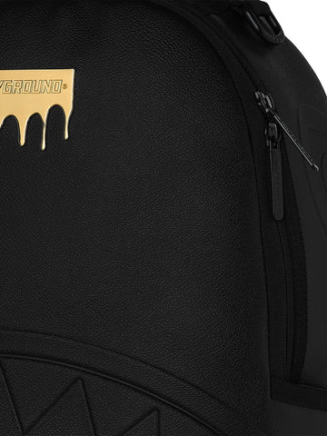 Sprayground Gold Drip Logo Dlxsv Backpack - Zaini Unisex - Nero/Oro