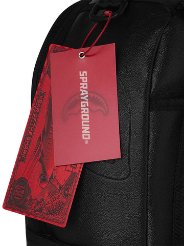 Sprayground Gold Drip Logo Dlxsv Backpack - Zaini Unisex - Nero/Oro