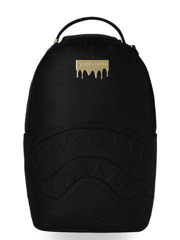 Sprayground Gold Drip Logo Dlxsv Backpack - Zaini Unisex - Nero/Oro