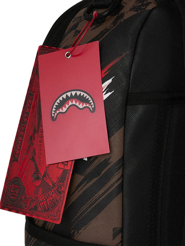 Sprayground Smeared Grunge Dlxsv Backpack - Zaini Unisex - Marrone/Nero