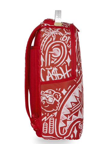 Sprayground Graffiti Wall Dlxsr Backpack - Zaini Unisex - Bianco/Rosso