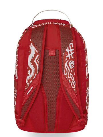 Sprayground Graffiti Wall Dlxsr Backpack - Zaini Unisex - Bianco/Rosso
