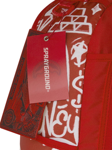 Sprayground Graffiti Wall Dlxsr Backpack - Zaini Unisex - Bianco/Rosso
