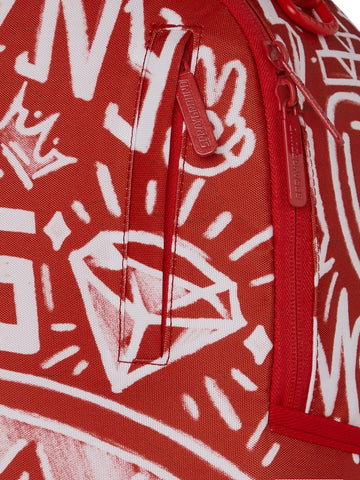 Sprayground Graffiti Wall Dlxsr Backpack - Zaini Unisex - Bianco/Rosso