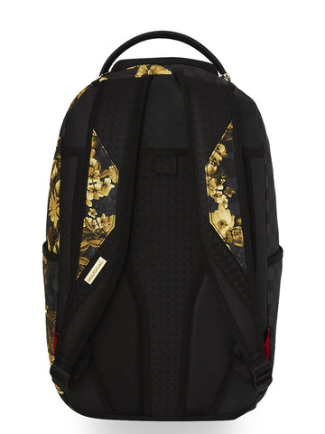 Sprayground Gold Floral Remix Dlxsv Backpack - Zaini Unisex - Nero/Oro
