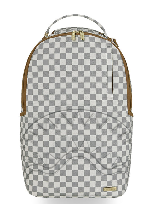 Sprayground Graff Embossed Cream Check - Zaini Unisex - Grigio/Beige