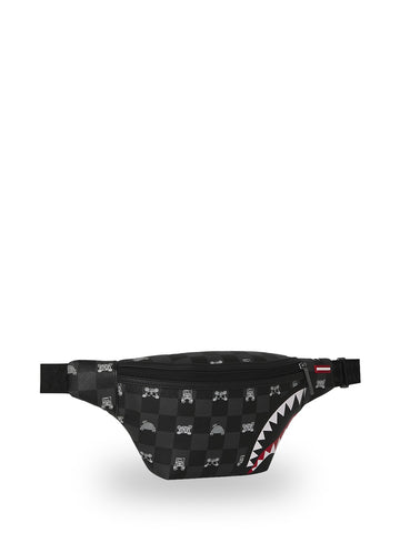 Sprayground Gray Peeking Character Check - Borse Unisex - Nero
