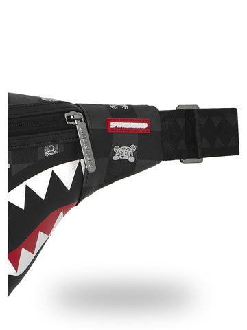 Sprayground Gray Peeking Character Check - Borse Unisex - Nero