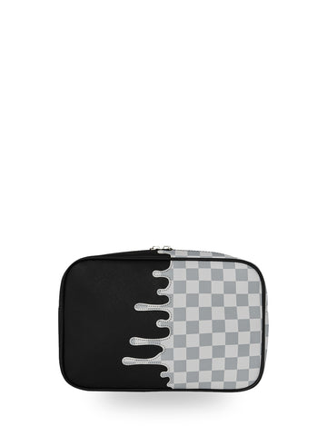 Sprayground Cream Check Unfinished Shark - Borse Unisex - Nero/Grigio