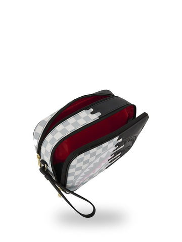 Sprayground Cream Check Unfinished Shark - Borse Unisex - Nero/Grigio